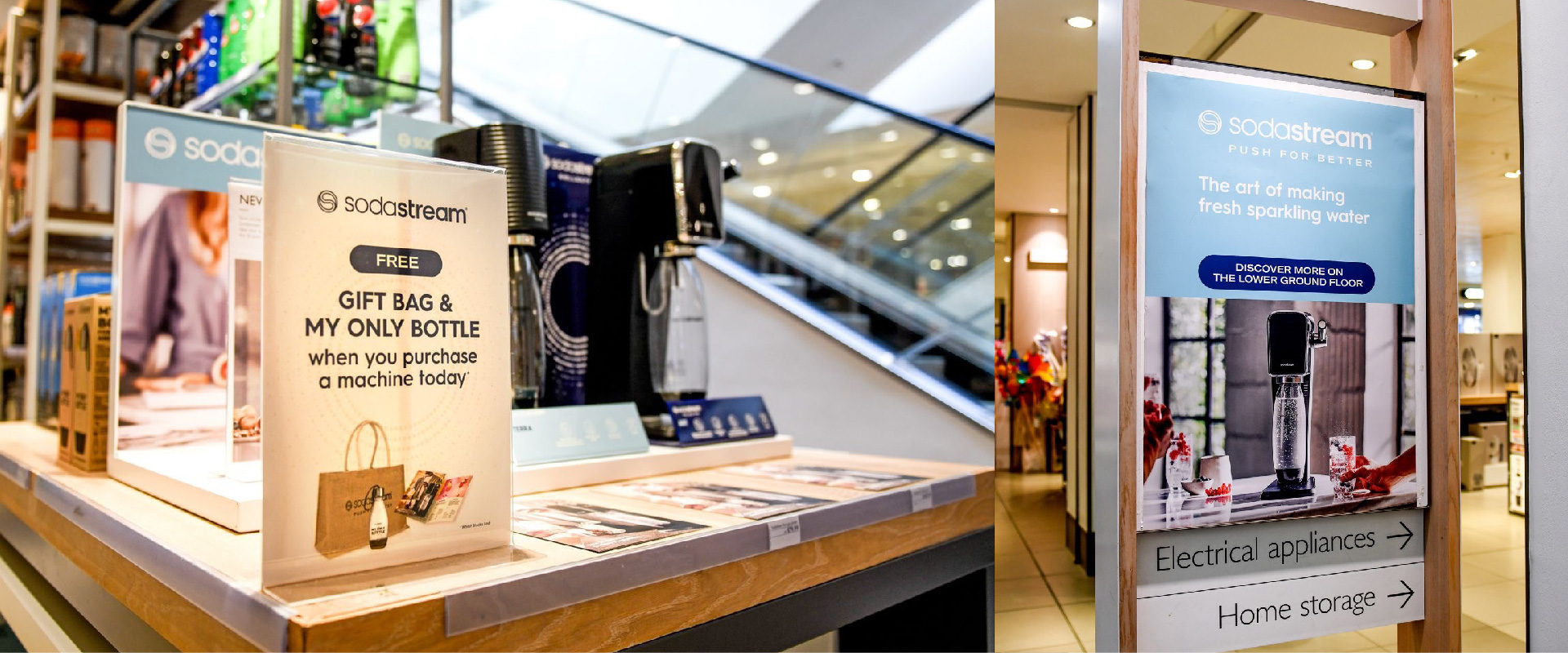 SodaStream signage at John Lewis