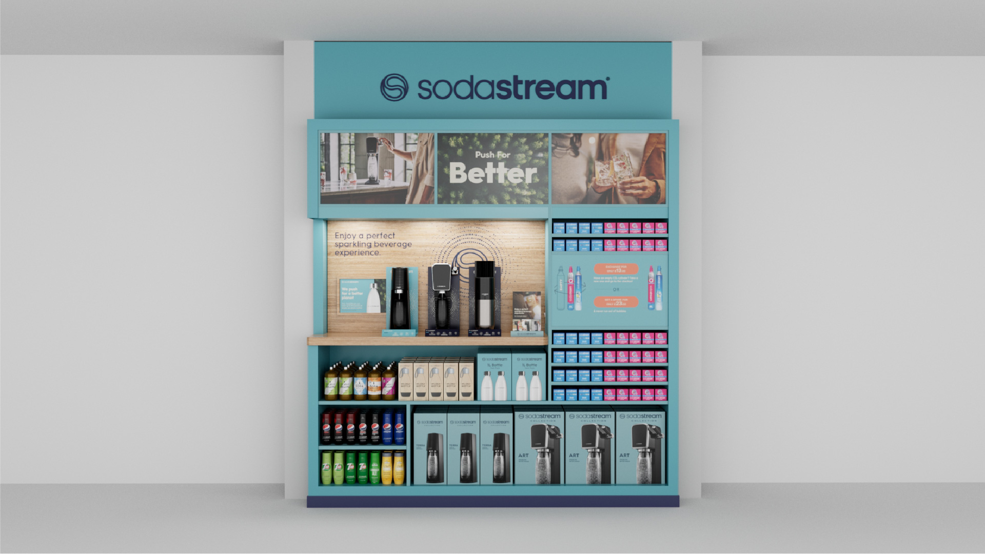 Sodastream POS stand John Lewis